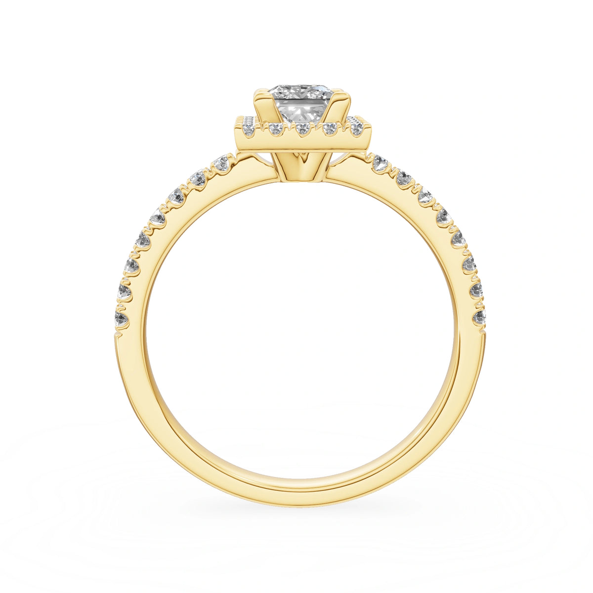 Gremari Seven Icon Verlobungsring aus Gelbgold mit 0,50 ct Labordiamant – Princess