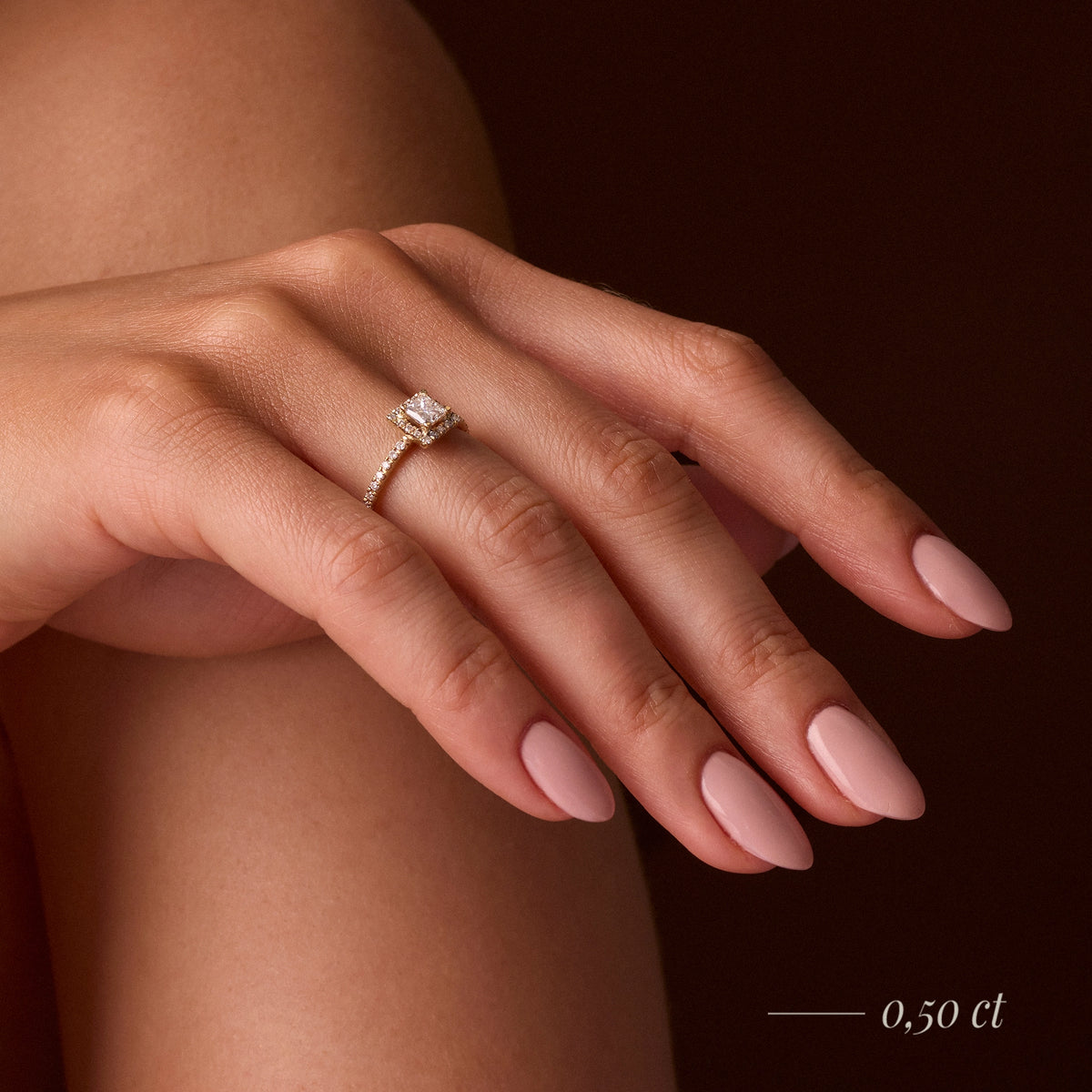 Gremari Seven Icon Verlobungsring aus Roségold mit 0,30 ct Labordiamant – Princess
