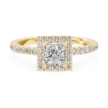 GREMARI Seven Icon 14K yellow gold engagement ring with 0.50 ct princess-cut natural diamond