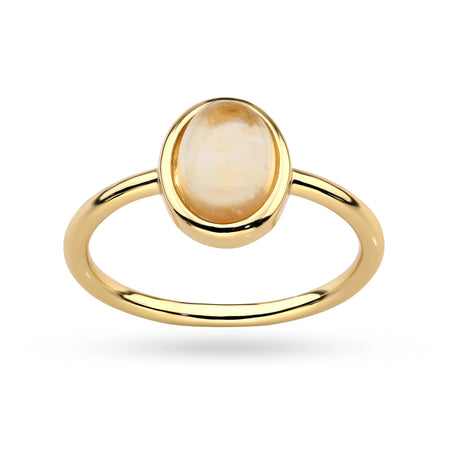 vergoldeter Silberring mit Citrin jp084-925-zz