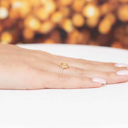 vergoldeter Silberring mit Citrin jp084-925-zz