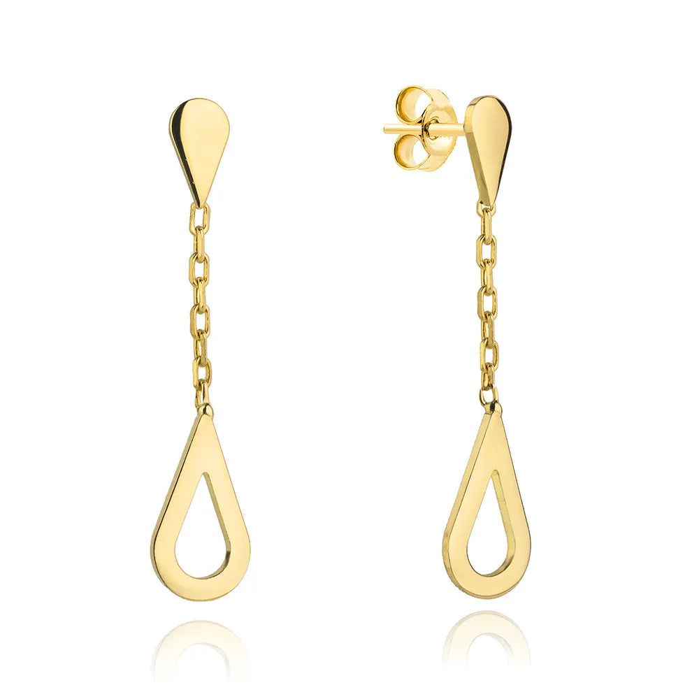 goldene Ohrstecker Tropfen k gw 090 585