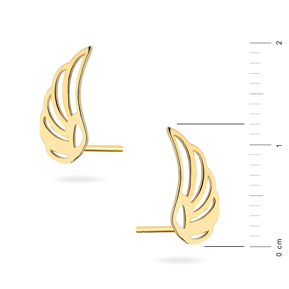 goldene Ohrstecker Flügel k-gw-1009-585