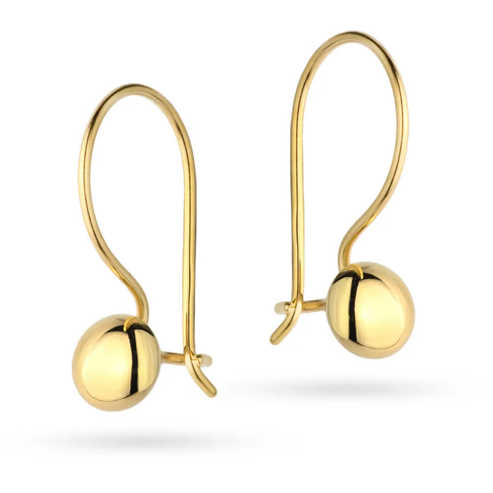 goldene französische Hakenohrringe k-gw-131-14k-585
