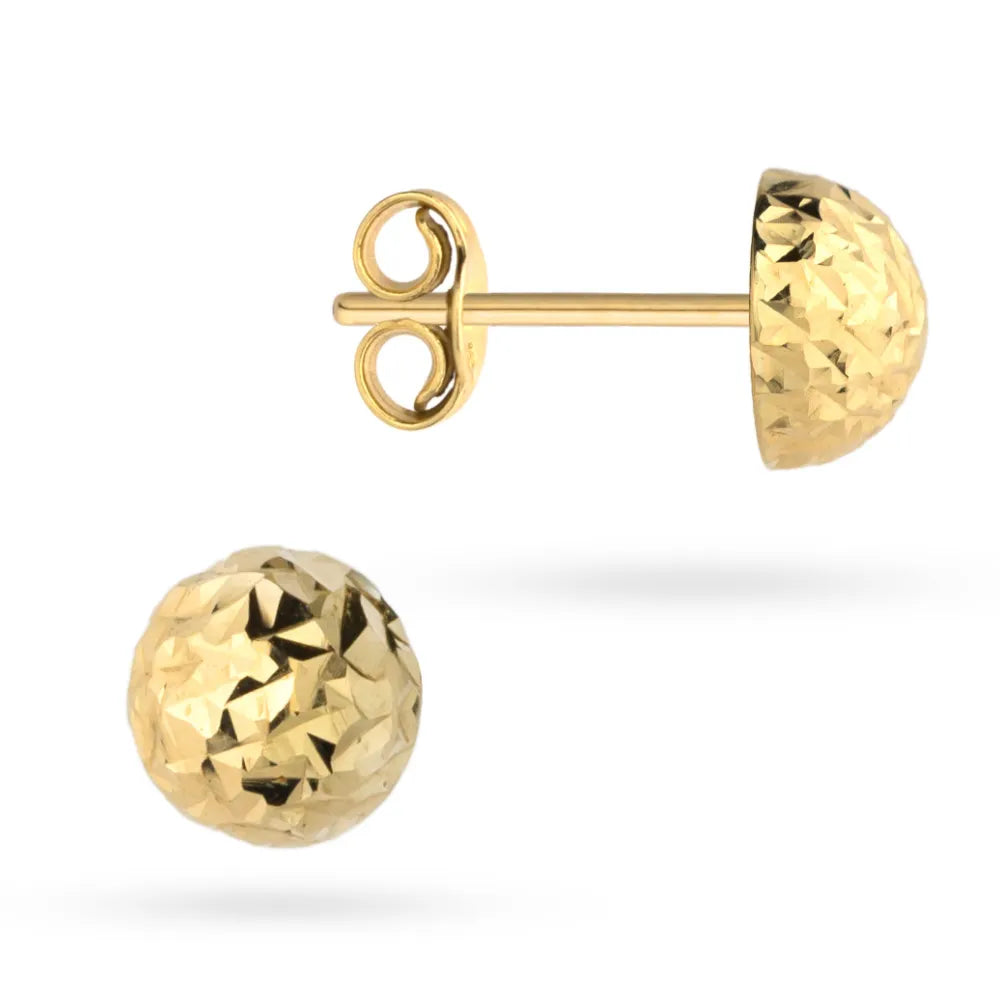 goldene Ohrstecker mit halben Perlen k gw 138 585
