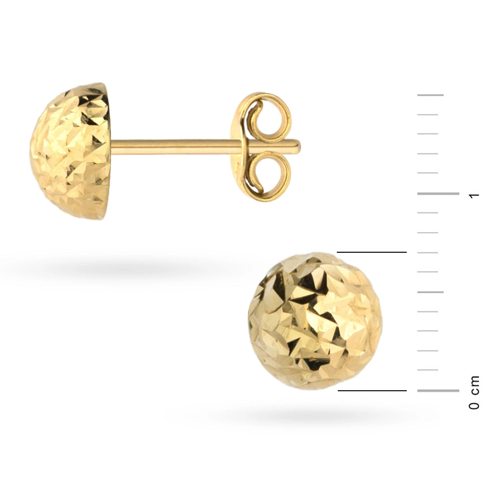 goldene Ohrstecker mit halben Perlen k gw 138 585