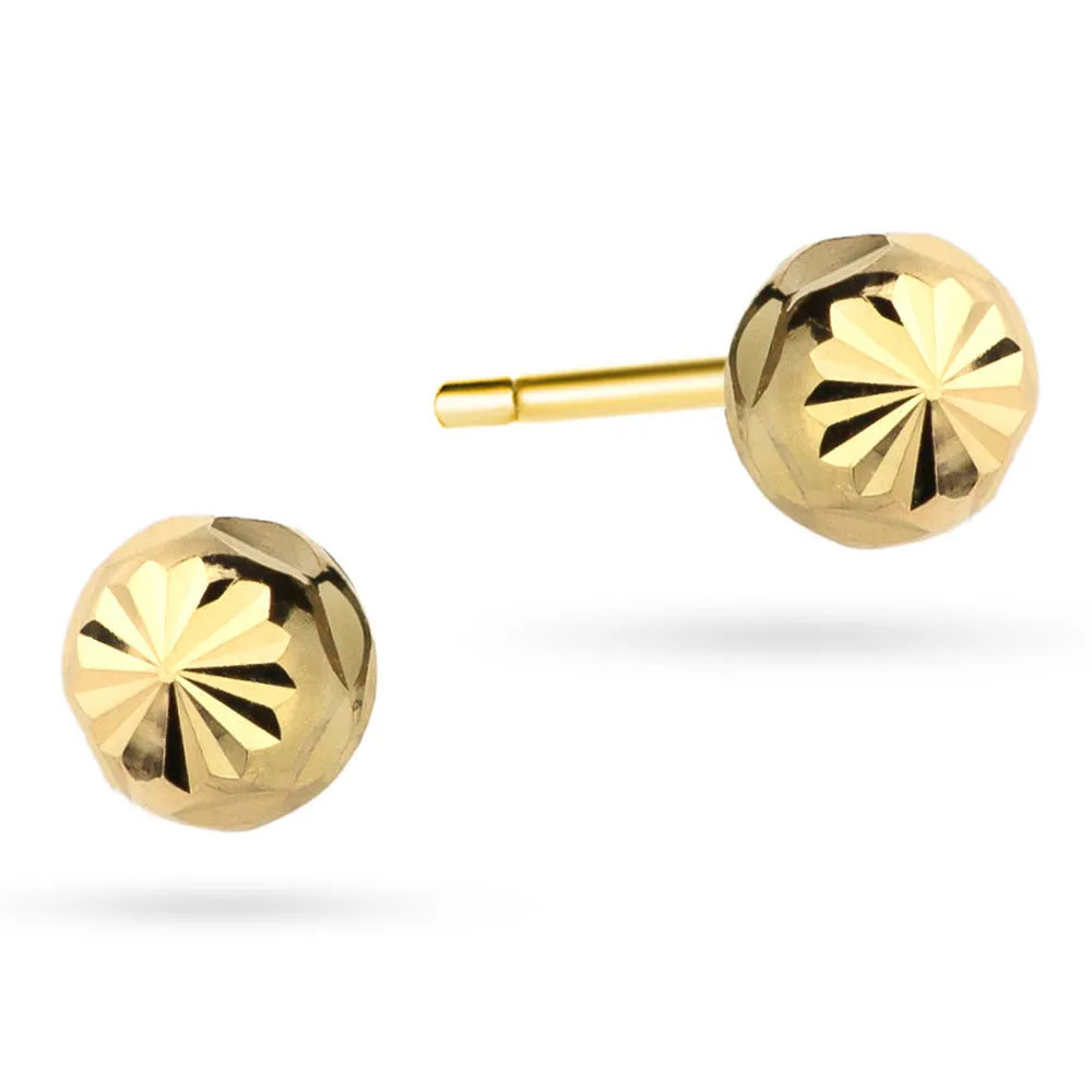 goldene Ohrstecker mit Perlen k-gw-143-585