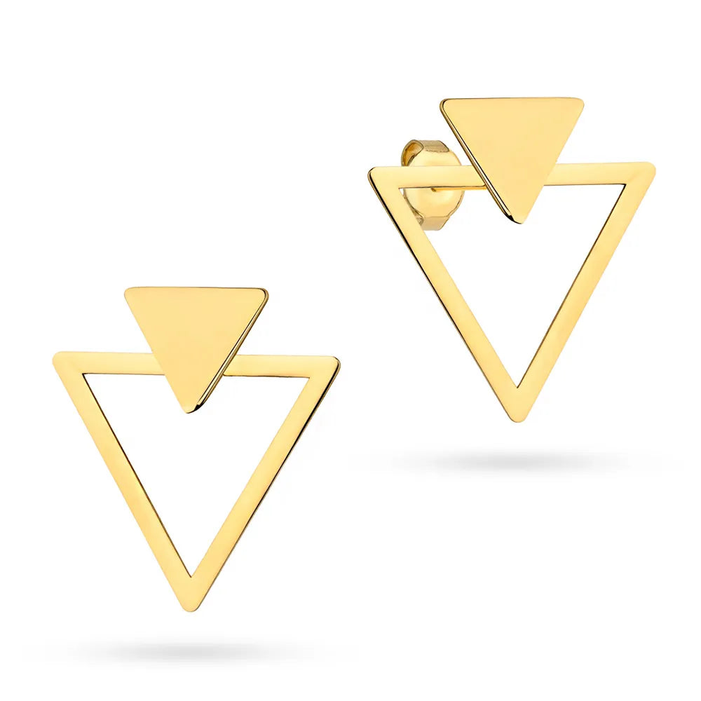 goldene Ohrstecker Dreiecke k gw 231 585