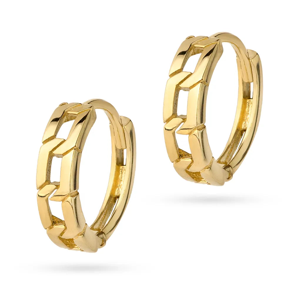 goldene Kreolen-Ohrringe Kreise k gw 250 585