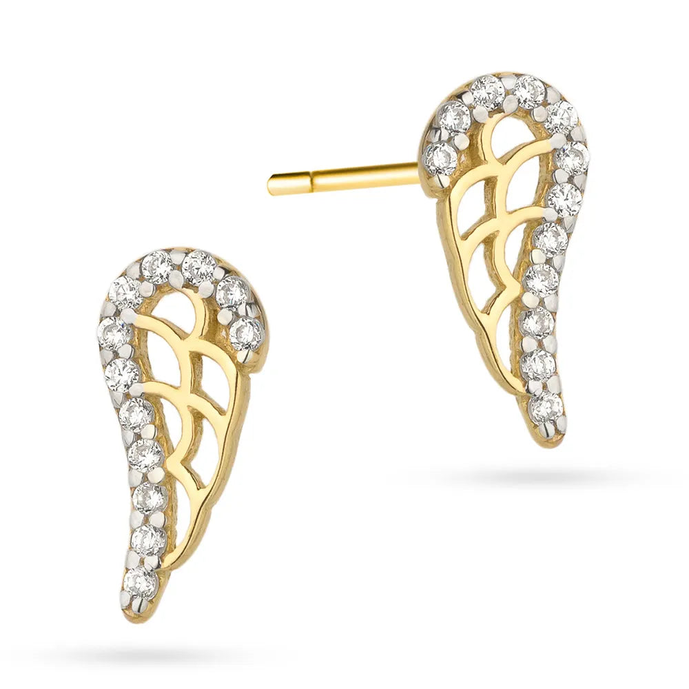 Ohrstecker aus Gold mit Zirkonia Boho K GW-266 14K 585