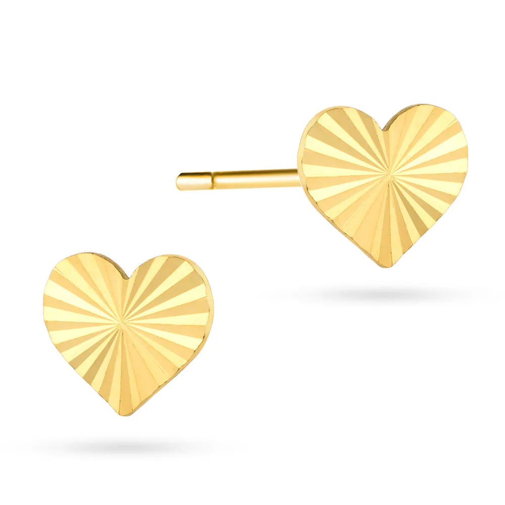 goldene Ohrstecker mit Herzen k gw 268 14k 585
