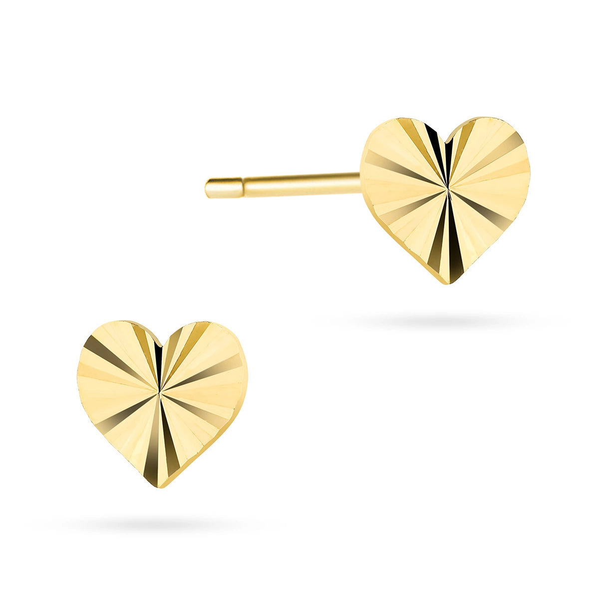 goldene Ohrstecker mit Herzen k gw 268 14k 585