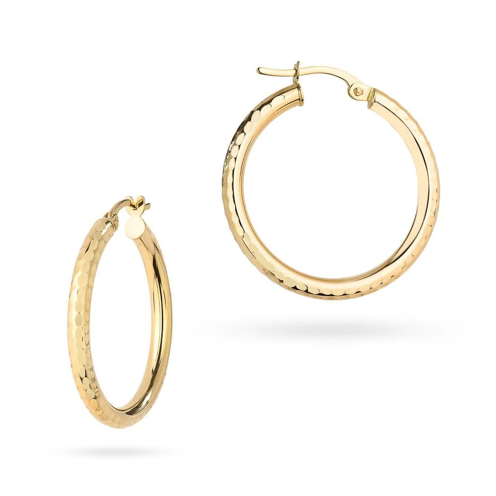 goldene Kreolen-Ohrringe kleine Ringe k gw 532 585