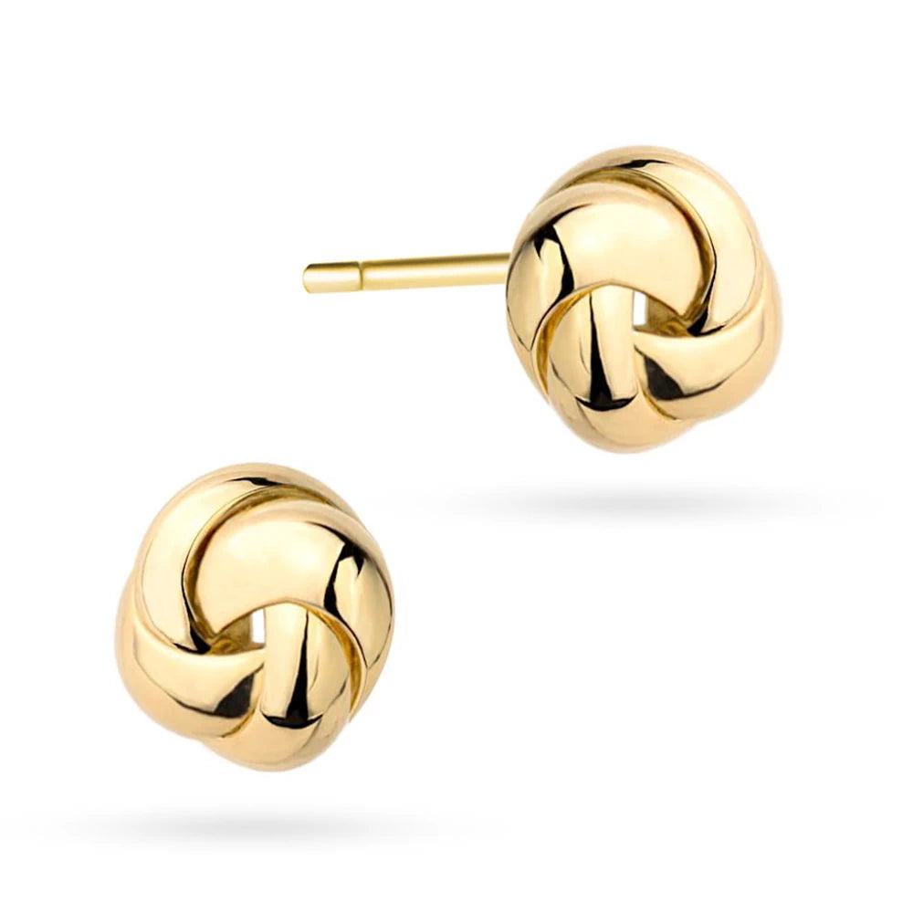 goldene Ohrstecker mit geflochtenem Muster k gw 540 585