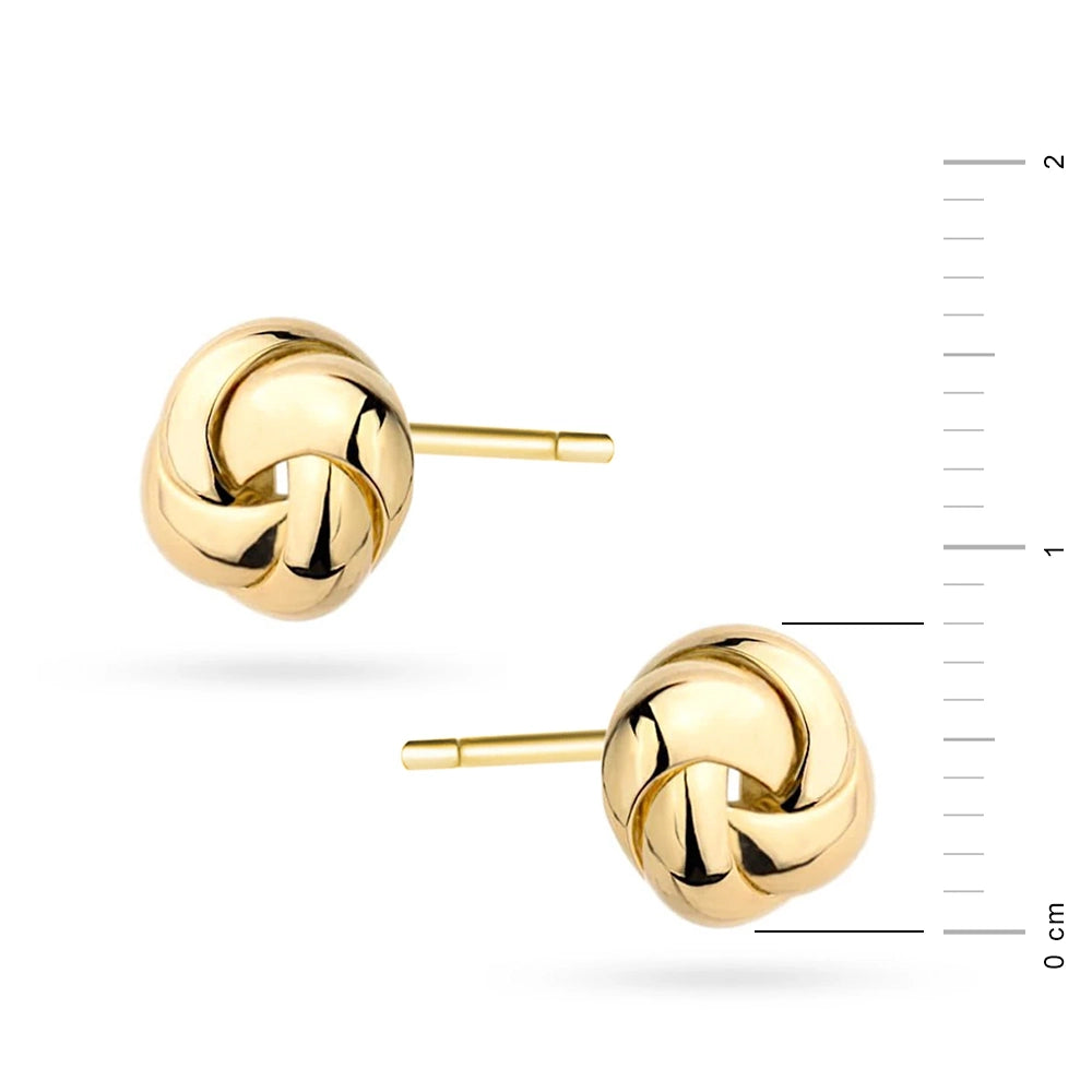goldene Ohrstecker mit geflochtenem Muster k gw 540 585
