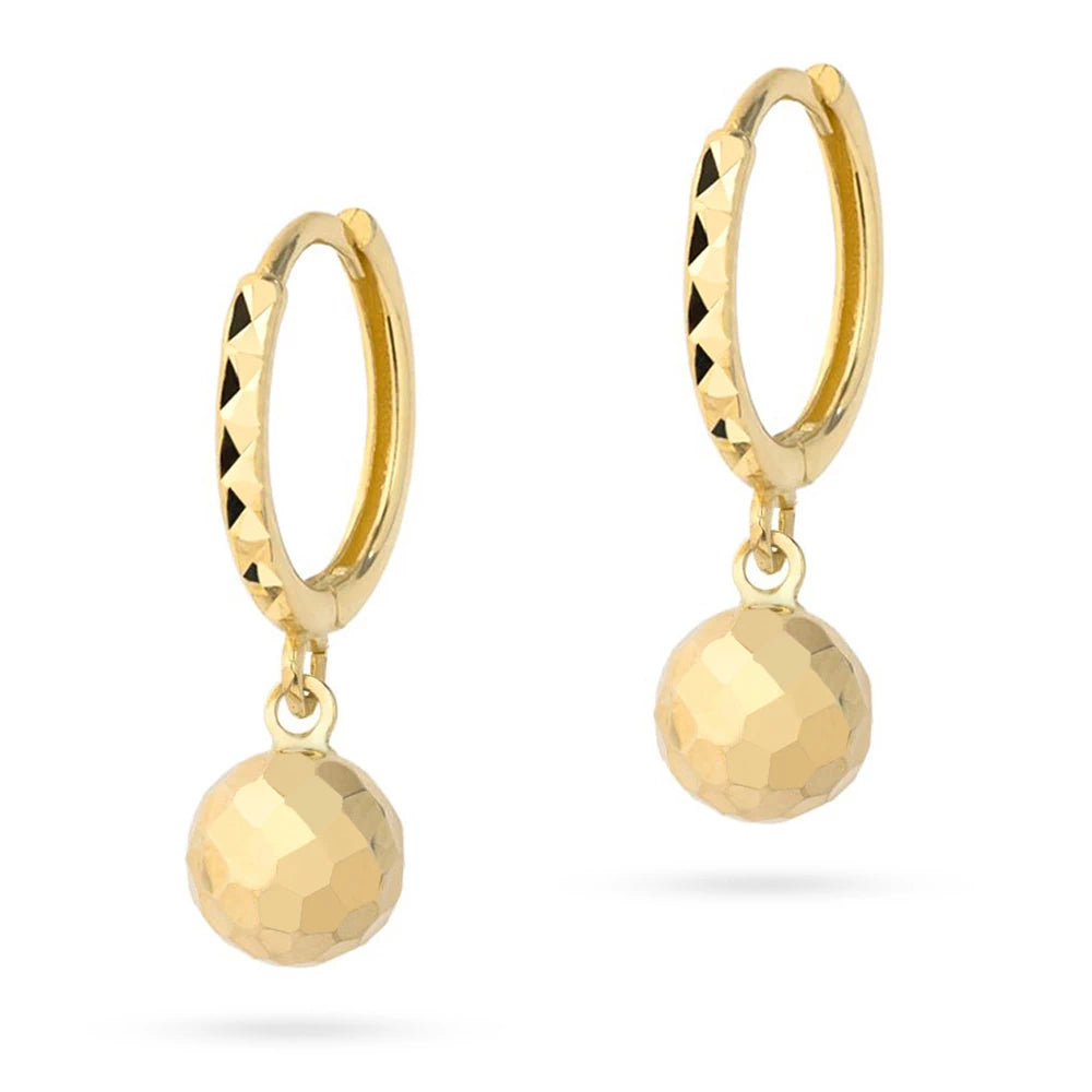 goldene Kreolen-Ohrringe Kugel K GW 551 585
