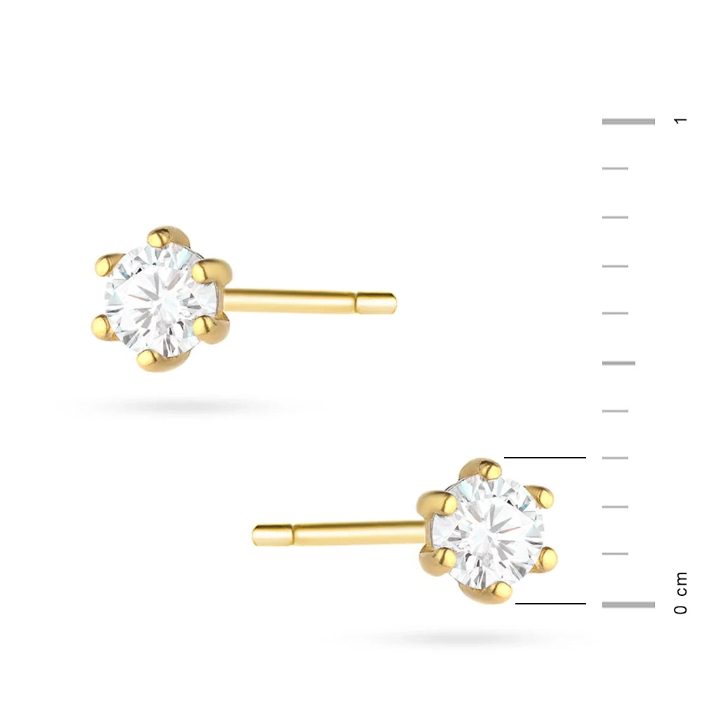 Ohrstecker aus Gold mit Zirkonia K-GW-594 14 Karat 585