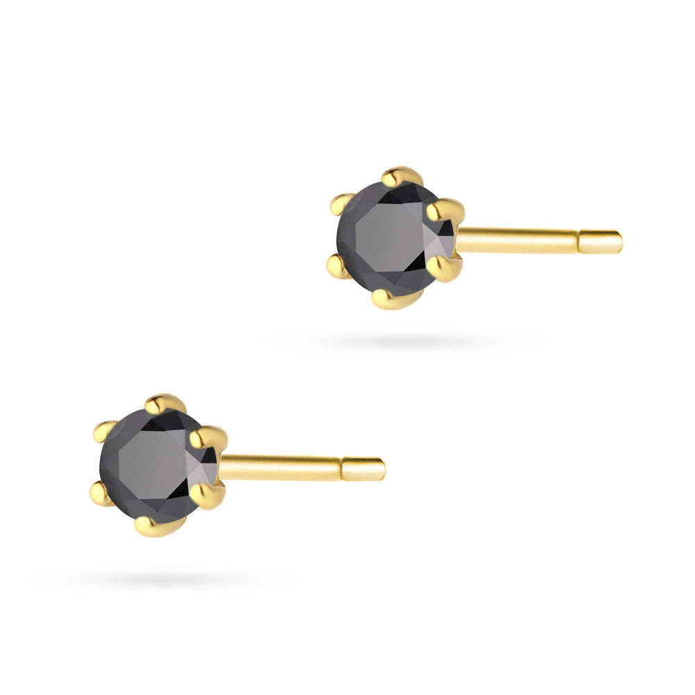 goldene Ohrstecker mit Zirkonia k-gw-613-585-cz