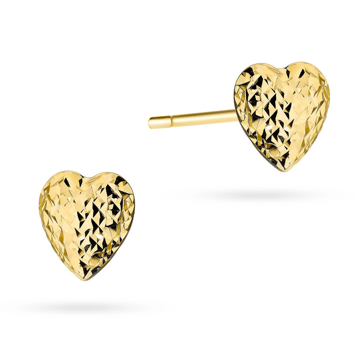 goldene Ohrstecker mit Herzen k gw 620 585