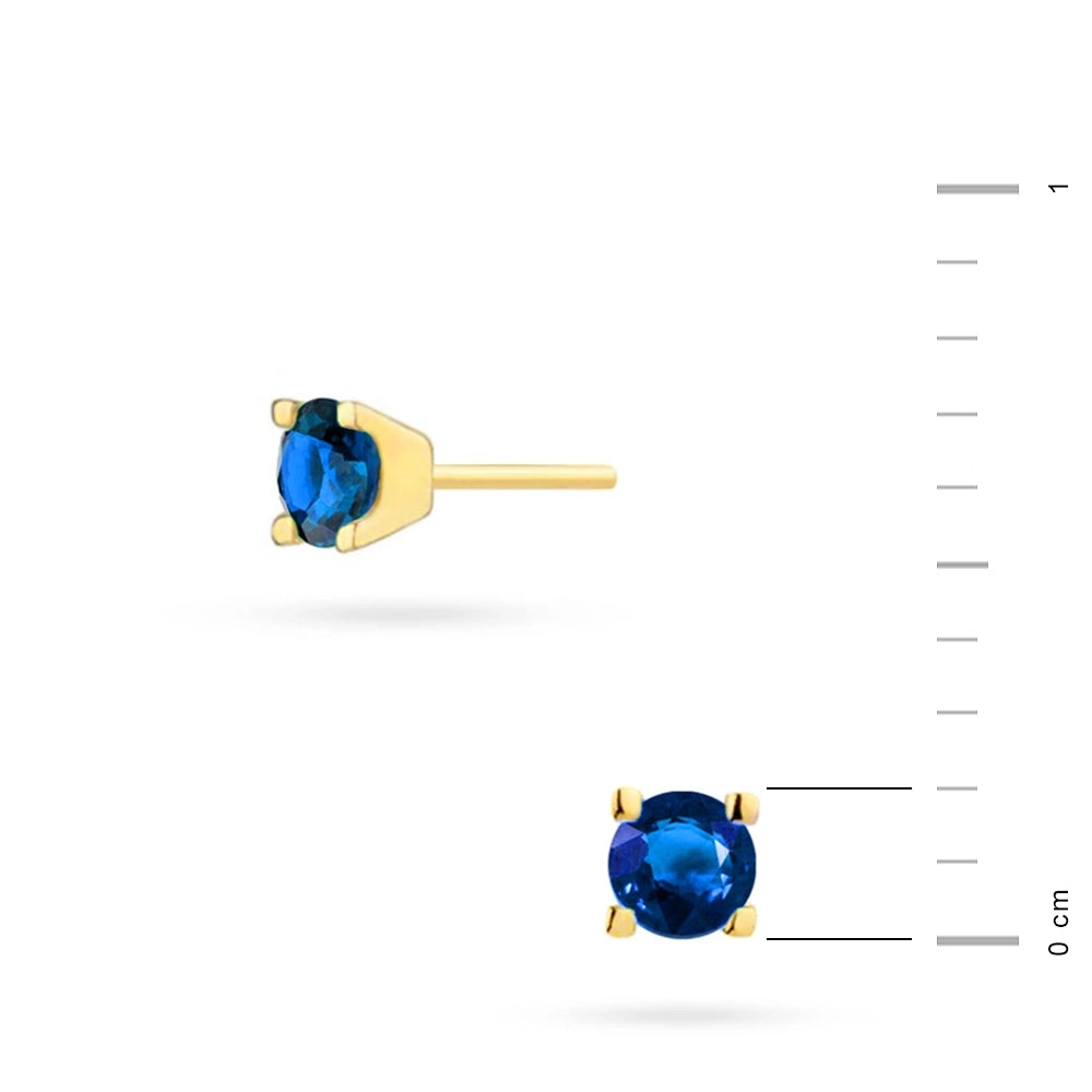 goldene Ohrstecker mit Zirkonia k gw 632 585 g