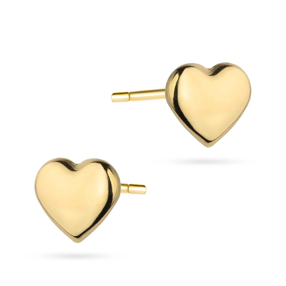 goldene Ohrstecker mit Herzen k gw 635 585