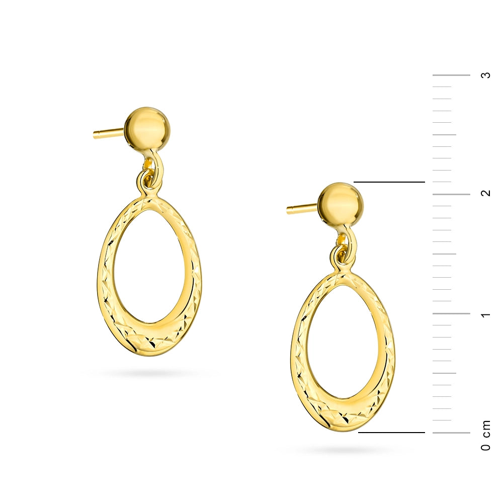 goldene Ohrstecker mit ovalen Steinen k gw 723 585
