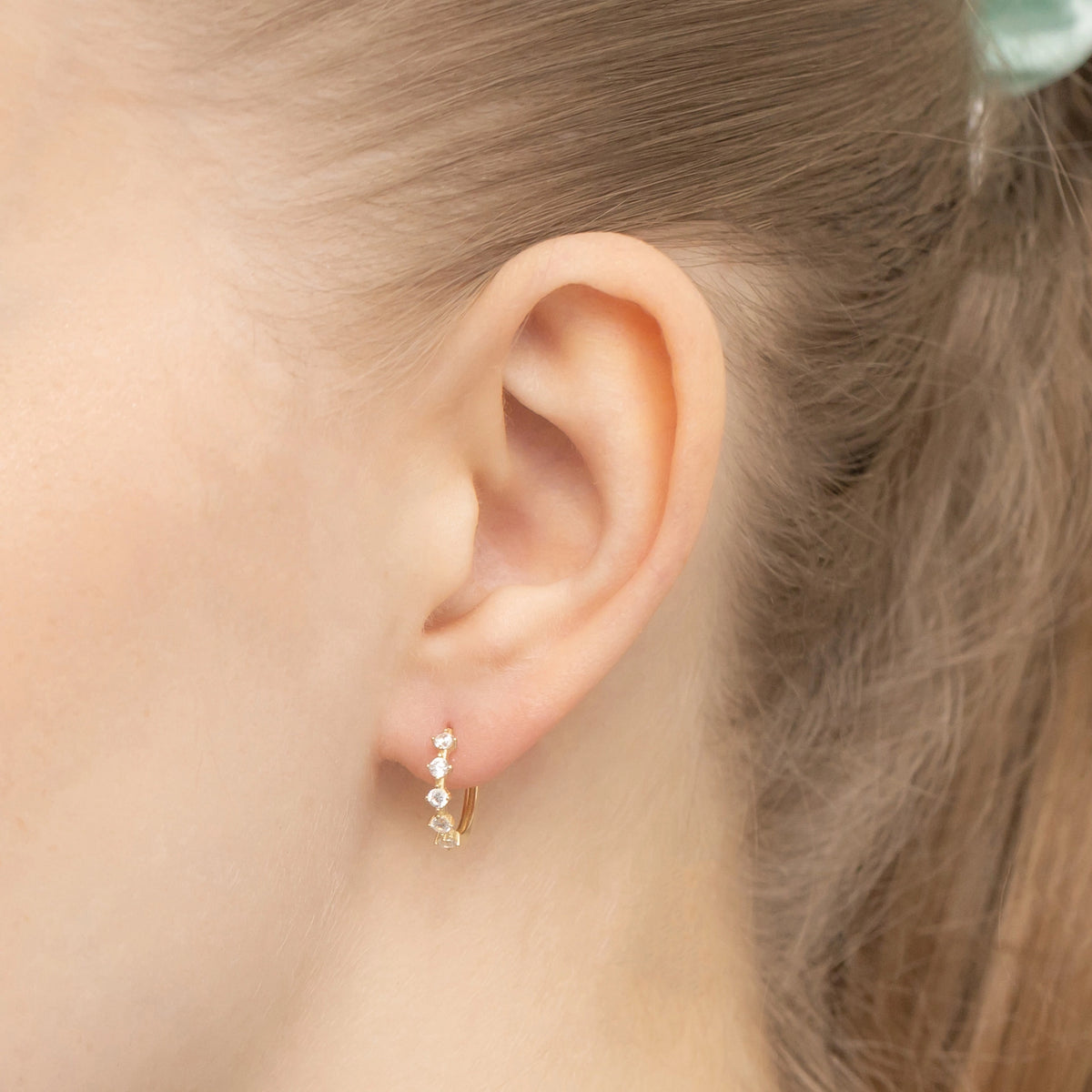 goldene Creolen-Ohrringe mit Zirkonia k-gw-730-585