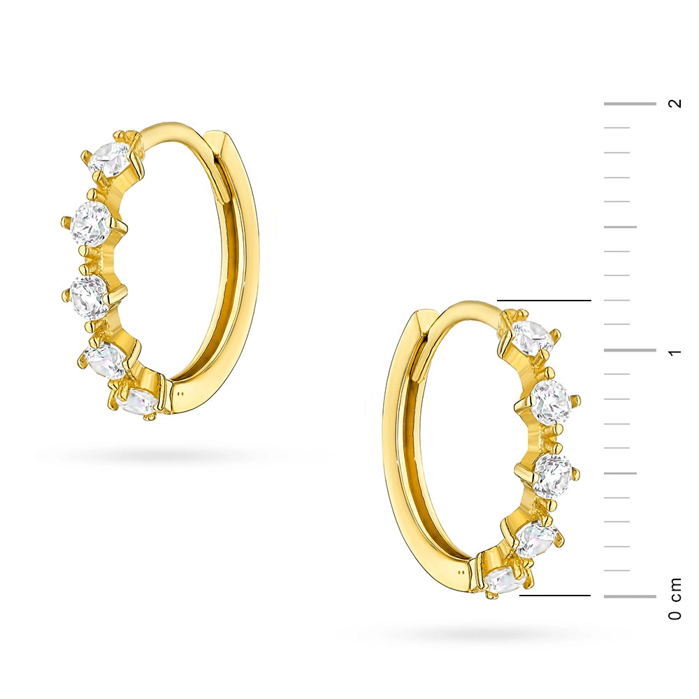 goldene Creolen-Ohrringe mit Zirkonia k-gw-730-585