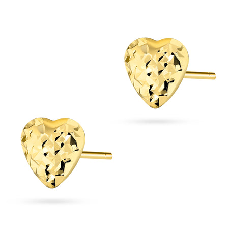goldene Ohrstecker mit Herzen k gw 781 585