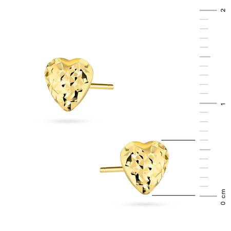 goldene Ohrstecker mit Herzen k gw 781 585