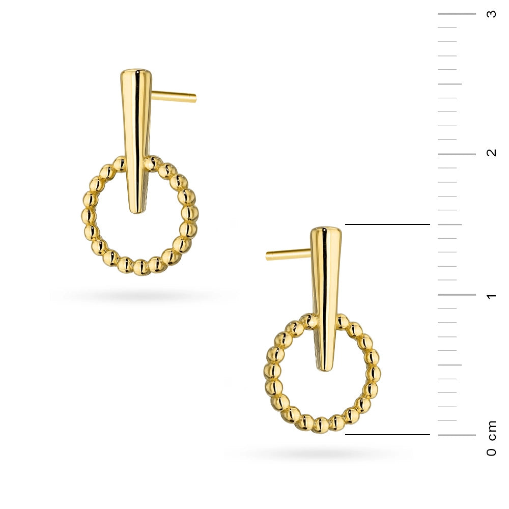 goldene Ohrstecker mit Perlen k-gw-831-585