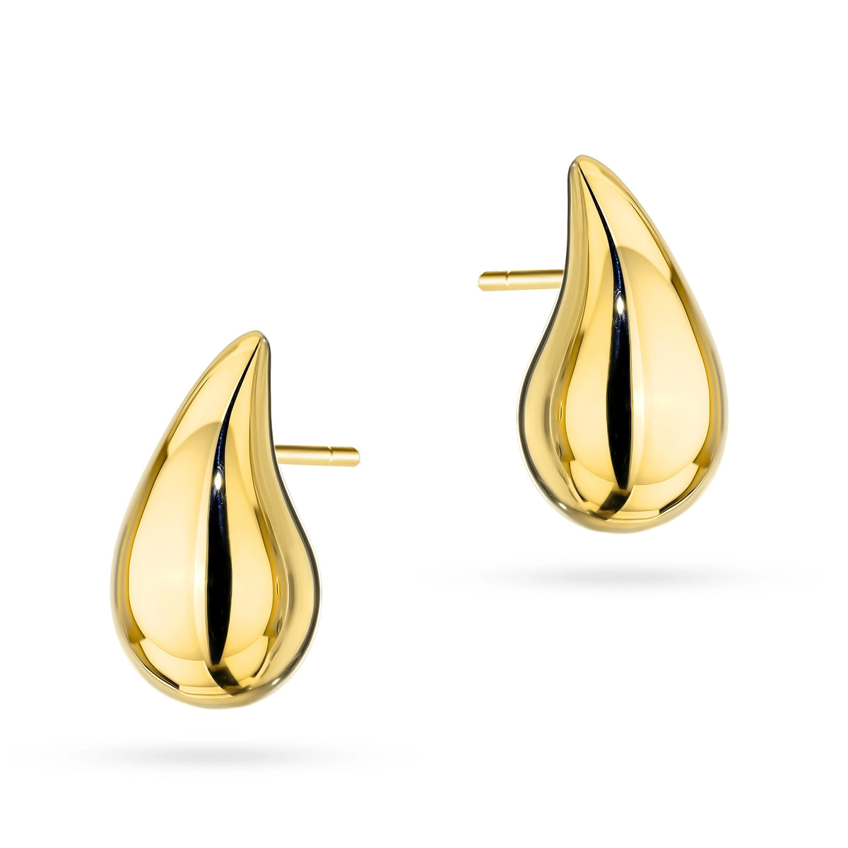 Gelbgold Tropfen-Ohrstecker