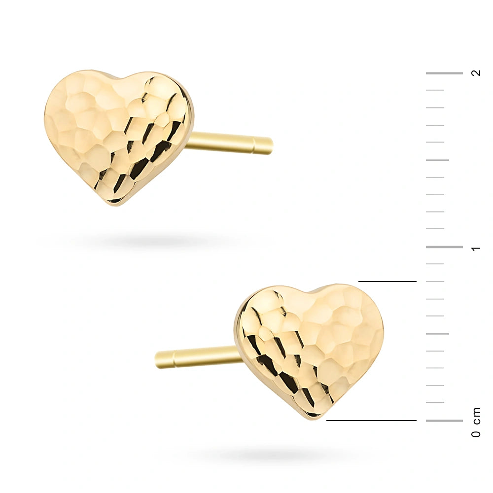 goldene Ohrstecker mit Herzen k gw 924 585