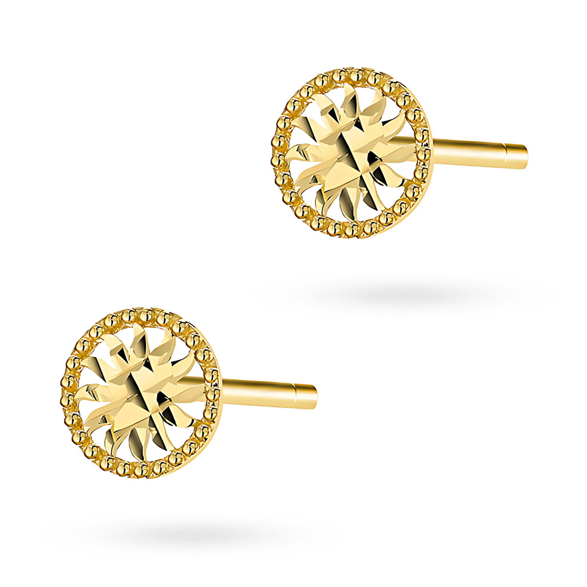 goldene Ohrstecker Sonne K GW-928 14K 585