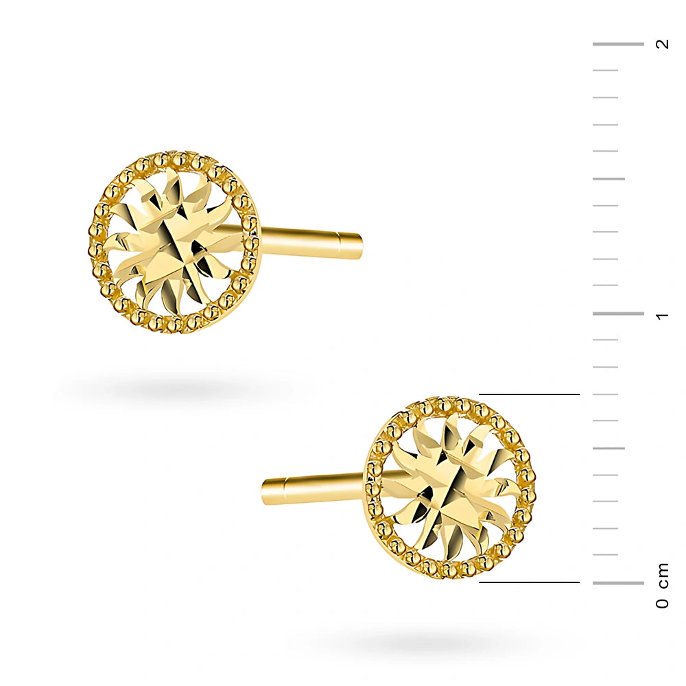 goldene Ohrstecker Sonne K GW-928 14K 585