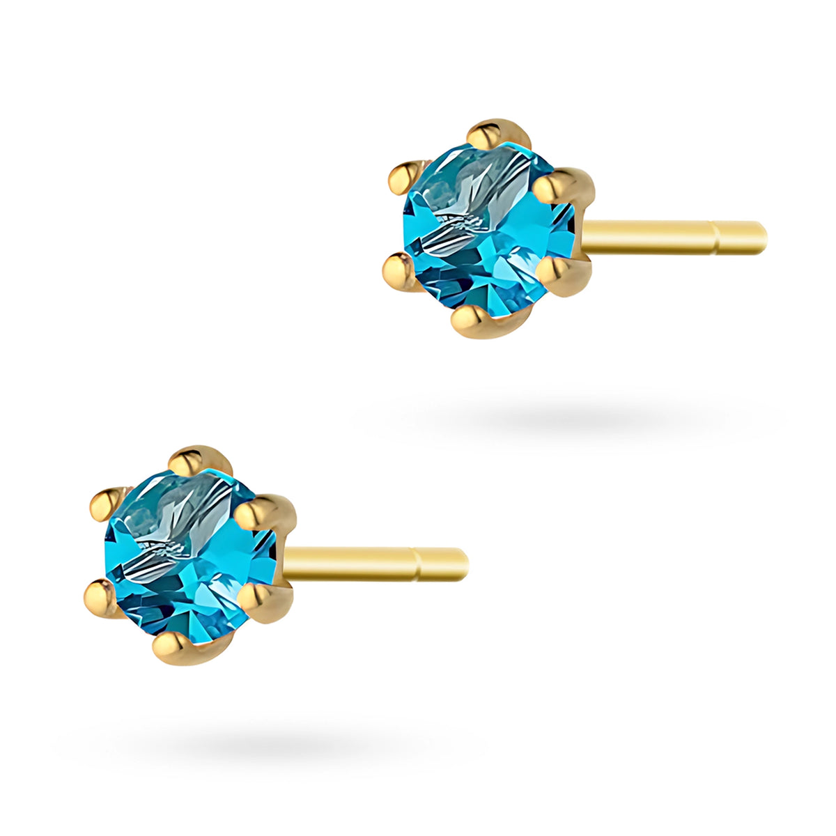 goldene Ohrstecker mit Zirkonia k-gw-994-585