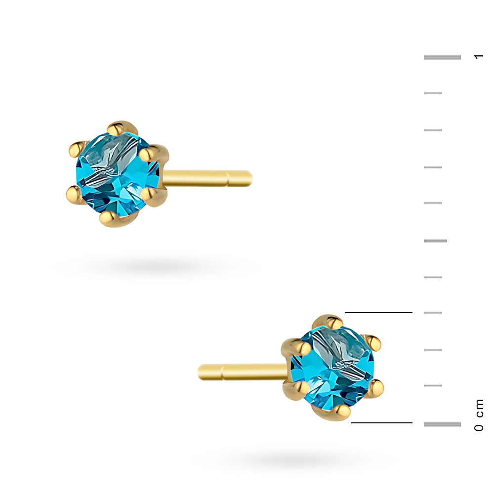 goldene Ohrstecker mit Zirkonia k-gw-994-585