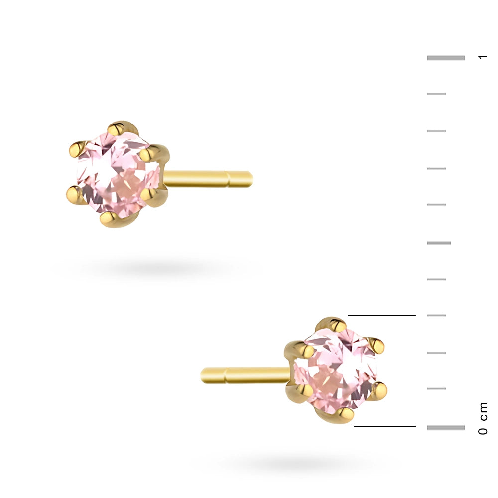 goldene Ohrstecker mit Zirkonia k gw 995 585