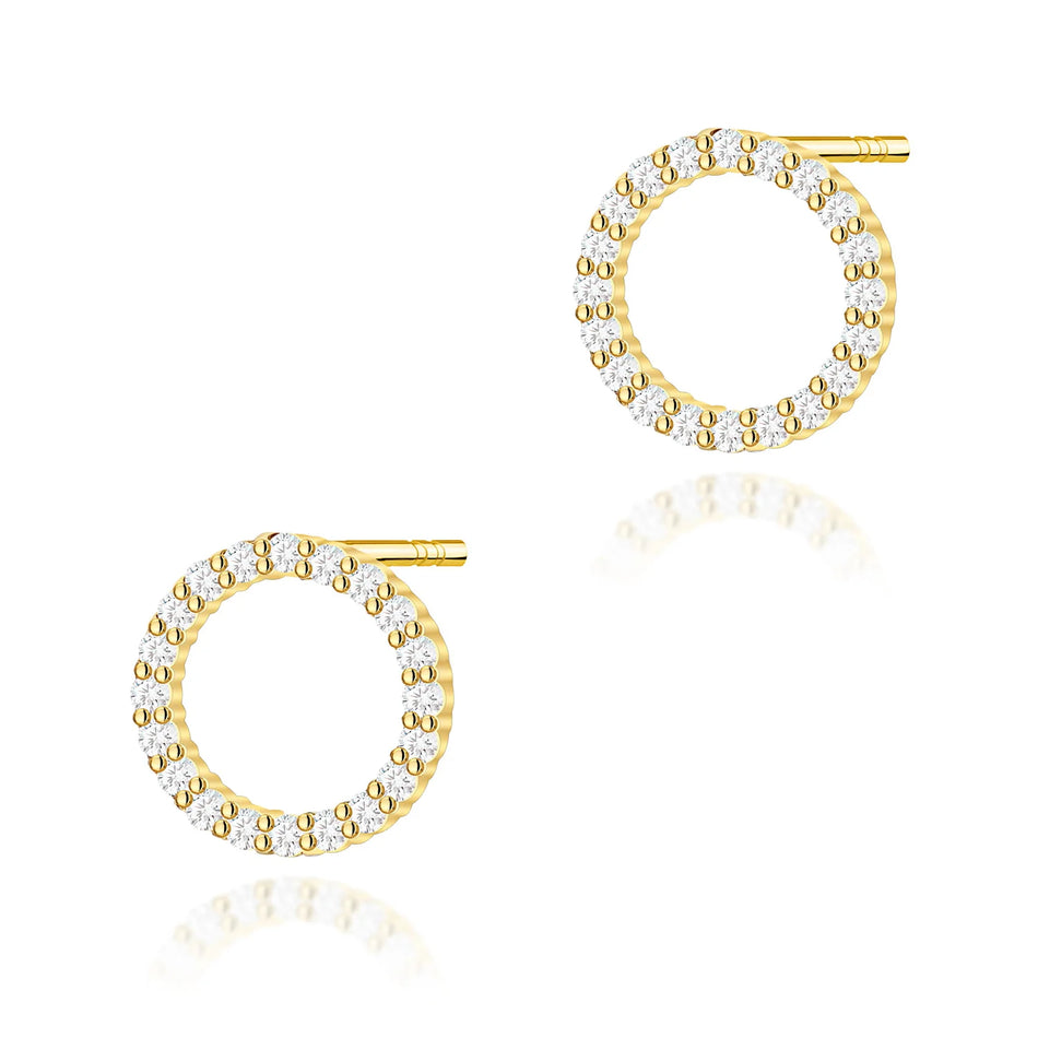Goldohrringe mit Diamanten