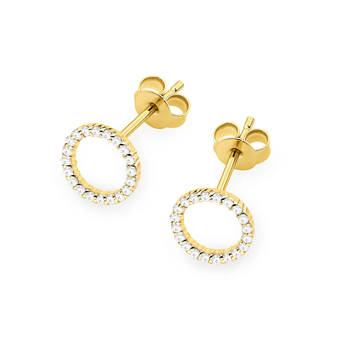 Ohrringe aus 585er Gelbgold mit Diamant im Brillantschliff