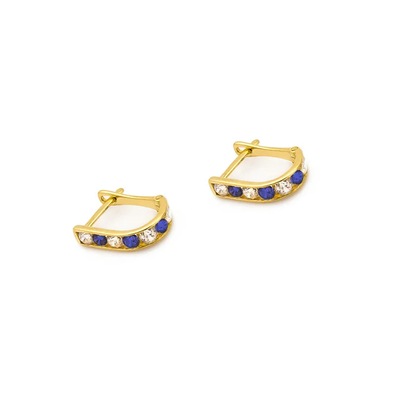 goldene englische Ohrhänger mit Zirkonia k011 333 g