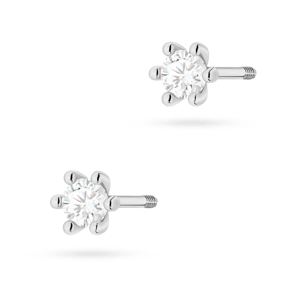 Gold Earrings with 0.08ct Diamonds