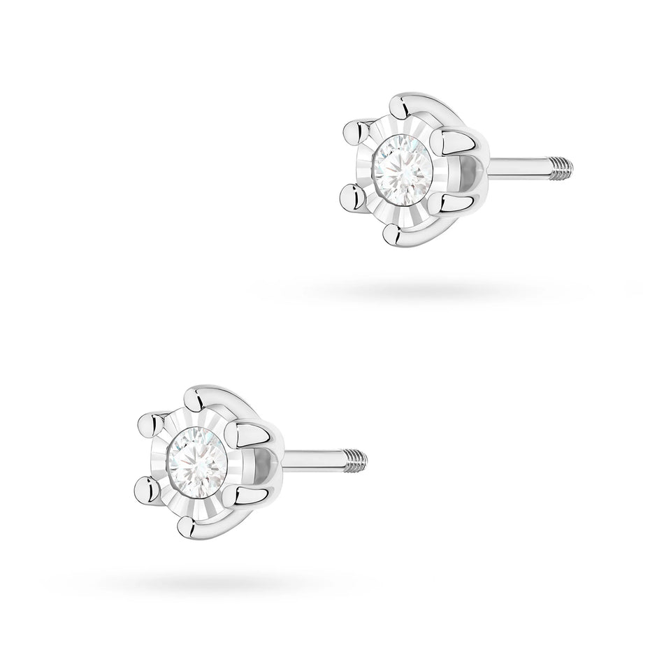 Gold Earrings with 0.08ct Diamonds