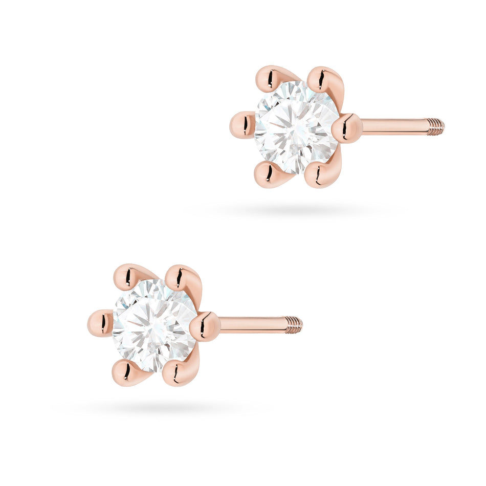 Gold Earrings with 0.30ct Diamonds
