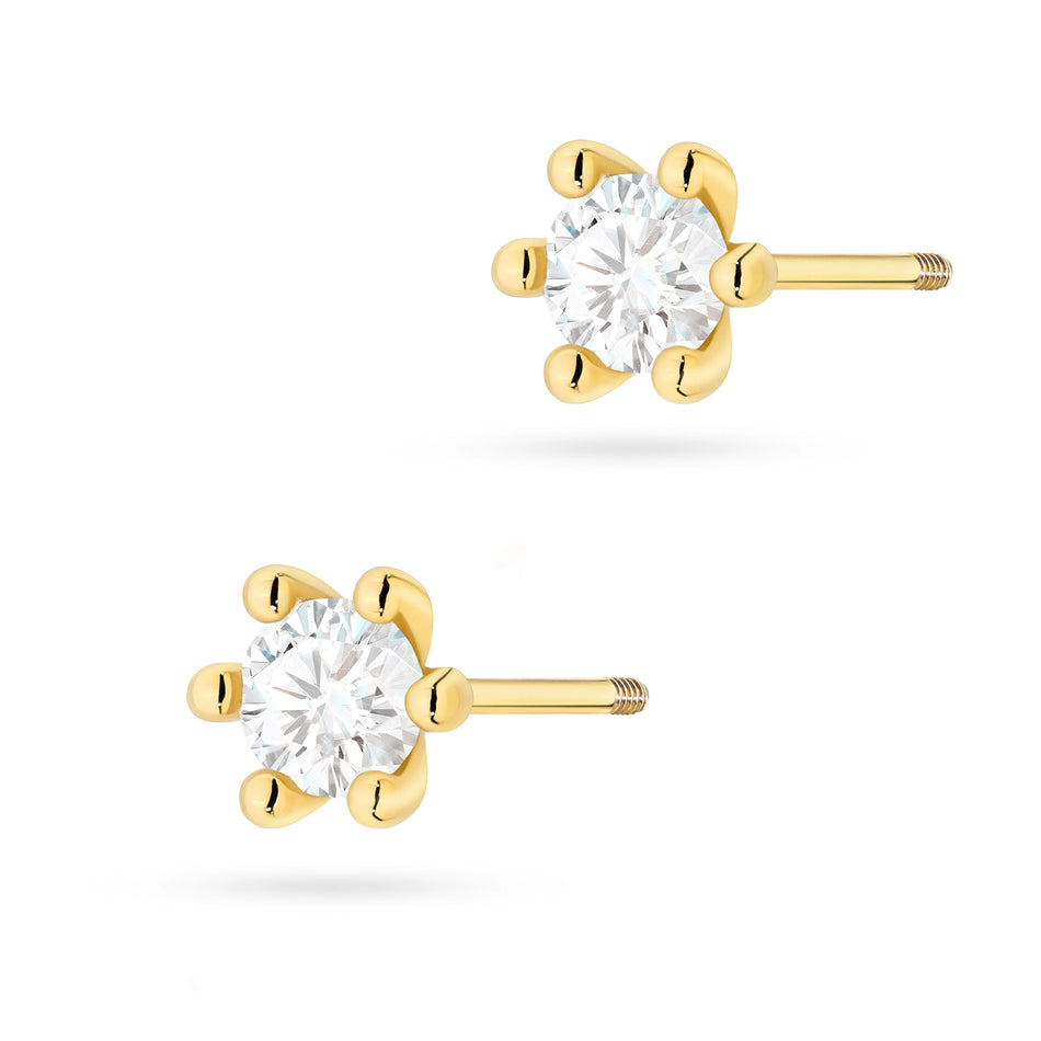 Gold Earrings with 0.30ct Diamonds
