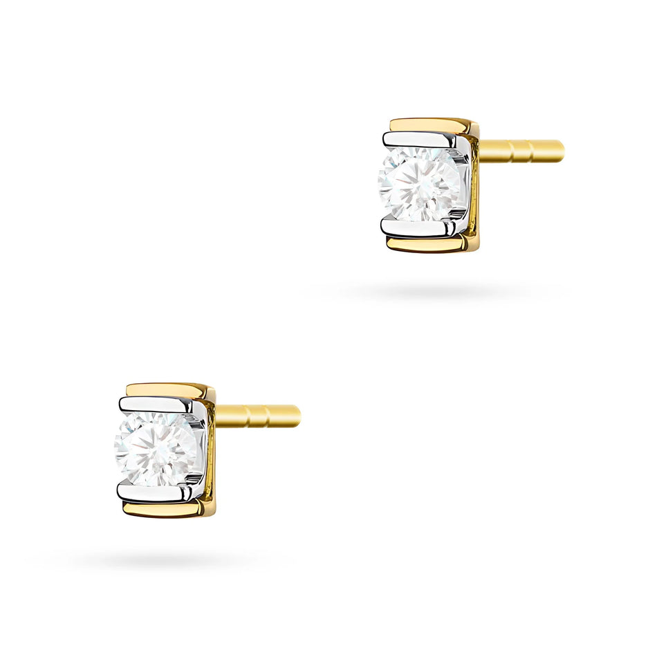 Goldohrringe mit 0,10 ct Diamanten