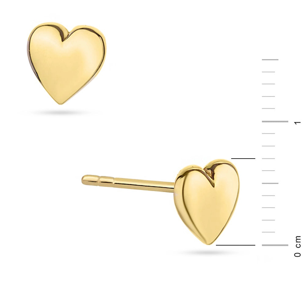 goldene Ohrstecker Herzen k042 333