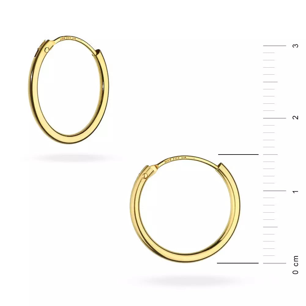 goldene Creolen-Ohrringe 1,5 cm k062 333