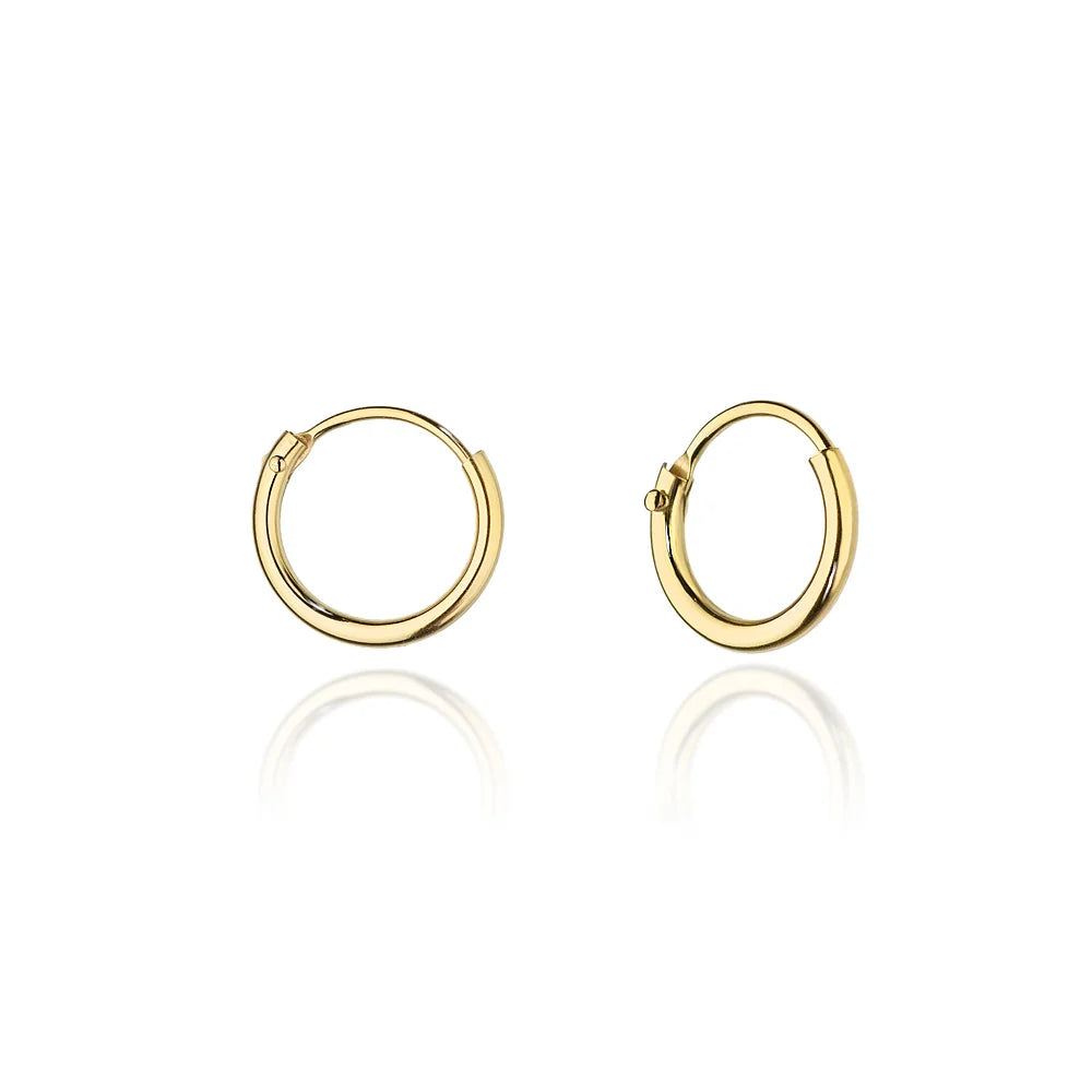 goldene Kreolen-Ohrringe 11 mm k075 14 Karat 585