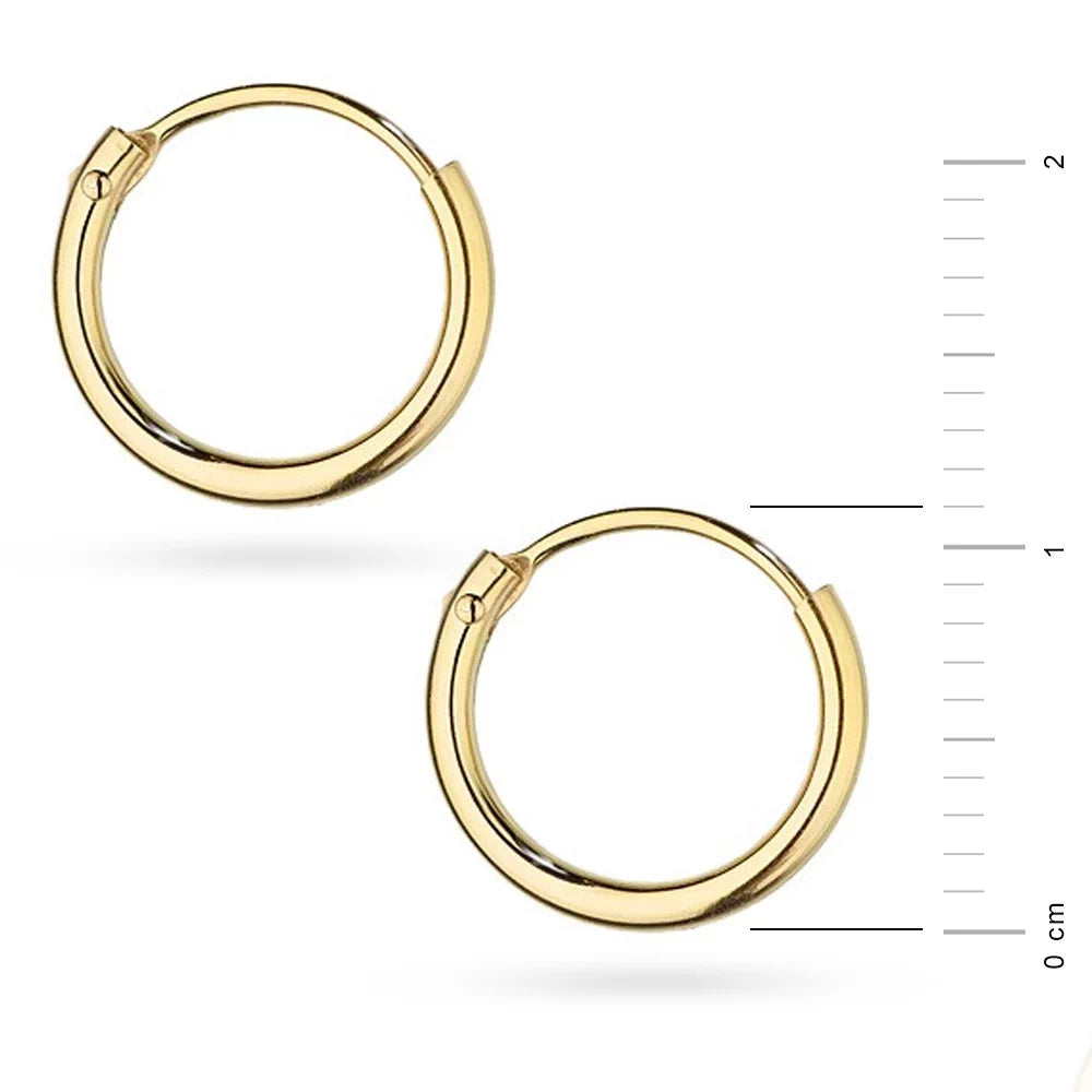 goldene Kreolen-Ohrringe 11 mm k075 14 Karat 585